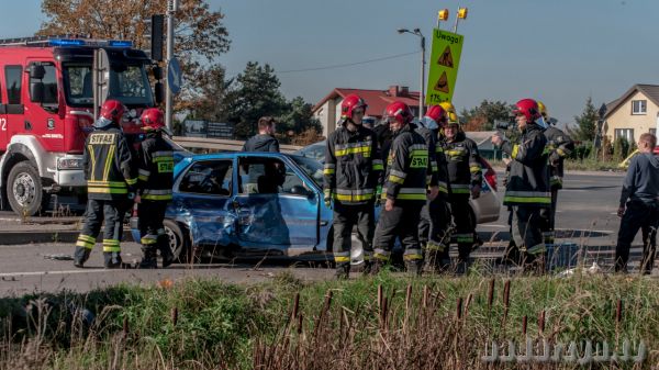 Kolizja w Ruścu. Przejechał na czerwonym